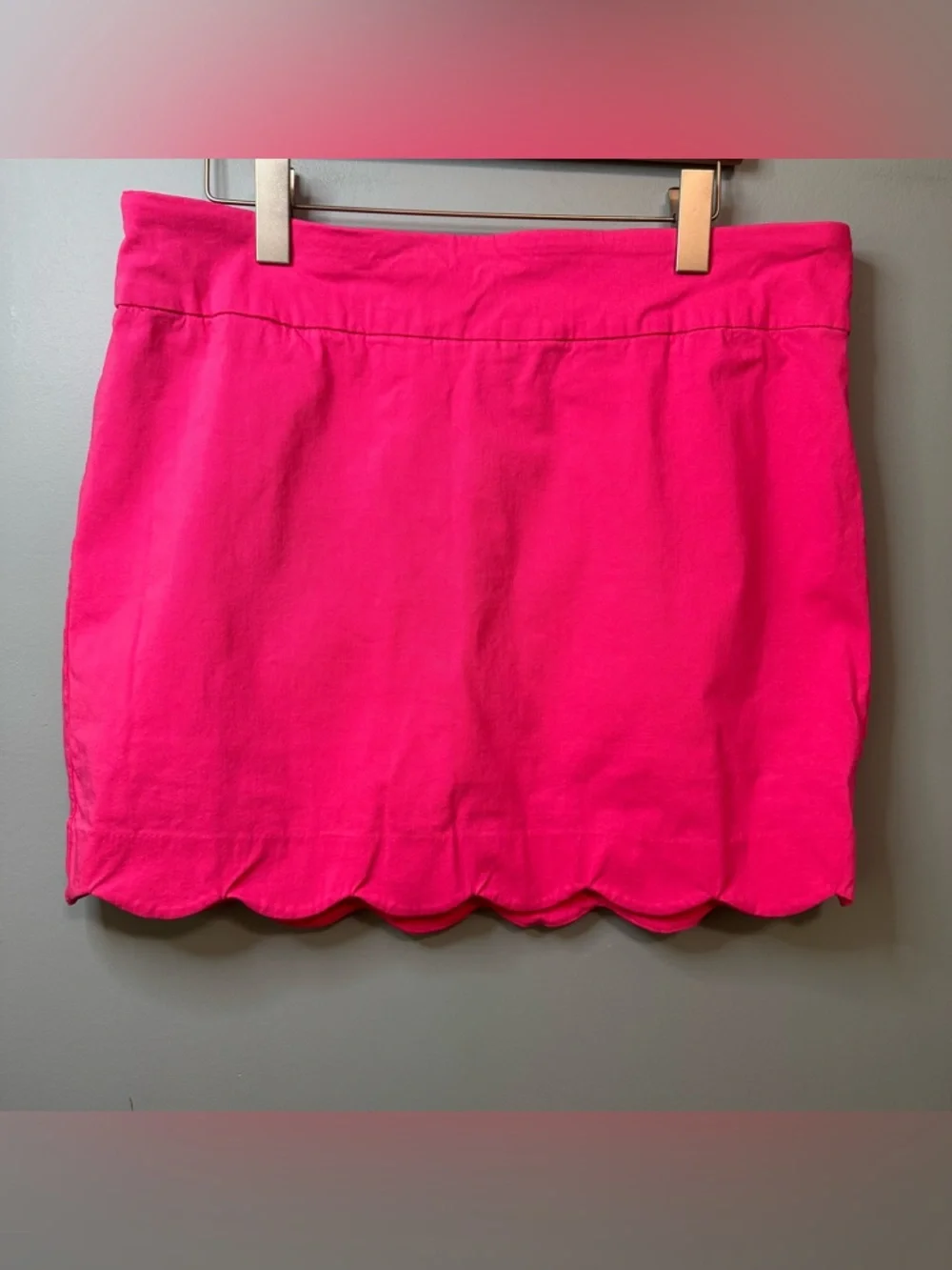Zac & Rachel Fandango Pink Scallop Stretch Knit Skort Skirt. Size 16 - Picture 2 of 8